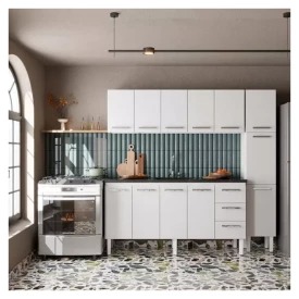 Armário Aéreo De Aço Venus Flat 1.80 Branco 87775 Cozimax