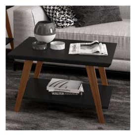 Mesa de Centro Davi Preto/Amadeirado OFERTAMO