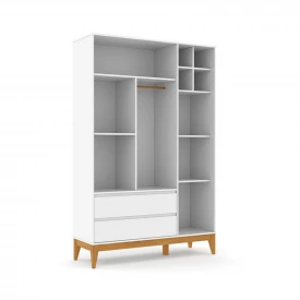 Roupeiro Nature Clean 03 Ptas Branco Soft Eco Wood 70466 Matic 