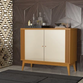 Buffet Argo 0.90 Cedro Off White Sala EDN Móveis