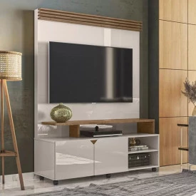 Home Berlim TV 55'' Off White Madero Canela 903563 Lukaliam