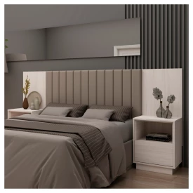 Cabeceira Box Lizz Casal Queen Mesa Cabeceira 138 a 158 Robel Aspen FORA DE LINHA
