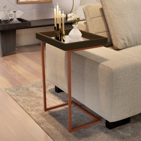 Mesa de Apoio 4774 Canela Pé de Ferro Bronze JB Bechara FORA DE LINHA