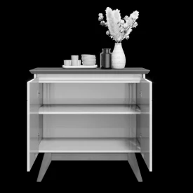 Buffet Classic Imcal Móveis 02 Portas Branco Acetinado 06439