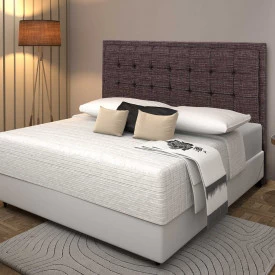 Cabeceira Box Casal Onix 1,40 Linho Marrom B202 Atraente