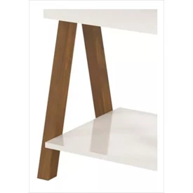 Mesa Lateral Old Tebarrot Móveis Off White Amêndoa 1 Gav Office