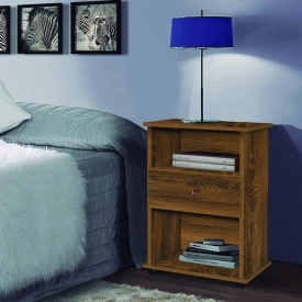 Mesa de Cabeceira Otto C 1 Gaveta Freijó Primus Móveis Quarto