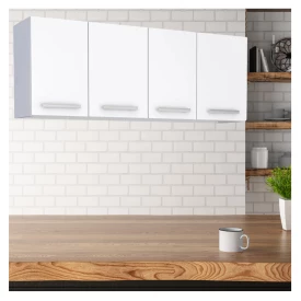 Armário Aéreo De Aço Venus Flat 1.50 Branco 87773 Cozimax