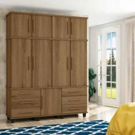 Guarda Roupa Triplex Prisma 4Ptas Freijó 06300FJ Fabrimóveis