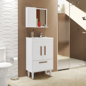 Conj Gabinete Toronto Branco 2075579 Bechara 