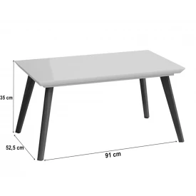 Mesa de Centro Classic Quadrada Imcal Off White - 61811