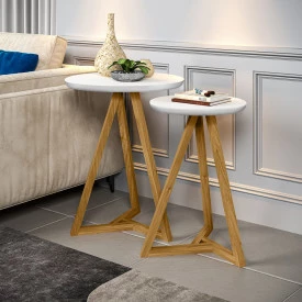 Mezanino Lateral Classic Tebarrot Branco Nature Sala