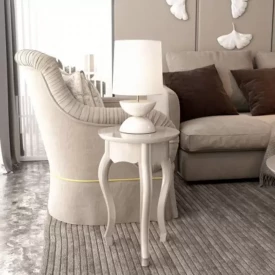 Mesa de Apoio Alta Duquesa Retrô Off White 24135 EDN