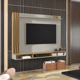 Painel Aston Fendi Freijó Nobre Sala EDN Moveis