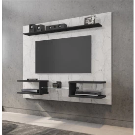Painel Atlas Carrara Preto Fosco TV 55 2075745 Bechara 