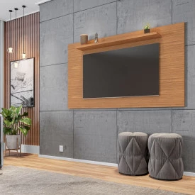 Painel Para Tv até 60 Suspenso Esmeralda 1.58 Noce Casa D Móveis