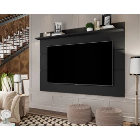 Painel Vivare C 1 Prateleira 1.8 New Black Giga Moveis