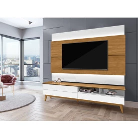 Painel Wall 1.80 Limit Branco Nature Tebarrot  Sala  