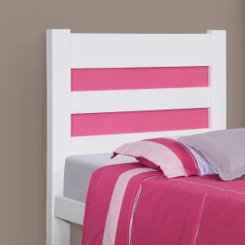 Cama Solteiro Lara 0,80/0,90 Atraente - Branco/Rosa