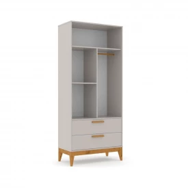 Roupeiro Nature 02 Pts Cinza Eco Wood 70423 Matic 