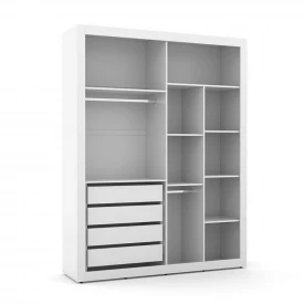 Roupeiro 04 Ptas Tutto New Matic Branco Soft 70097 Quarto Bebe