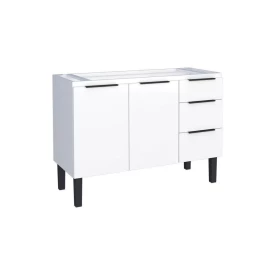 Gabinete Cozinha em Aço Júpiter 120 3 Gavetas Branco - Cozimax
