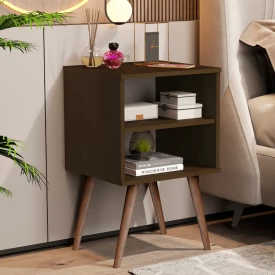  Mesa de Cabeceira 1515 Pés Palito Canela JB Bechara FORA DE LINHA