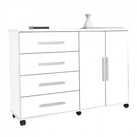 Cômoda Bali com Sapateira Branco Primus Móveis Quarto