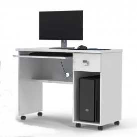 Mesa Para Computador Vicenza Branco Brilho 902934 Lukaliam 