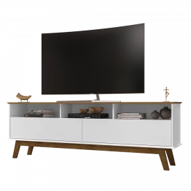 Rack Elegant 2 Portas Cinamomo Branco 2075678 Bechara 