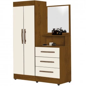 Roupeiro Cômoda Ônix C 2 Portas Mel Perola Primus Móveis