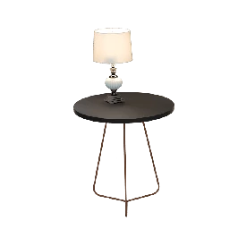 Mesa Centro Luxo 8004 Preto Fosco Pés Ferro Preto JB Bechara