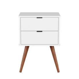  Mesa de Cabeceira 1818 Branco C/Puxadores Cava JB Bechara 24429