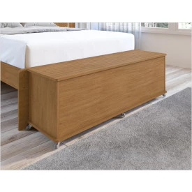 Banco Baú Luca MDP/MDF C/ Porta Basculante 6 Pés Rodízios Cedro Casa D