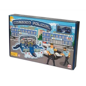 BASE COMANDO POLICIAL C CARRINHO E ACESSORIOS BRASKIT 750-6