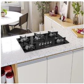 COOKTOP GAS MCG5BC 5B VIDRO GRA ACO TC MUELLER