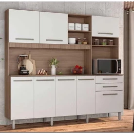COZINHA COMPLETA IBIZA 2130 MDP MONTANA COM BRANCO MADINE