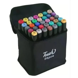 Estojo de Canetas Ponta Dupla 36 Cores Touch