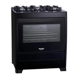 FOGAO 5 BOCAS DAKO GAS 5Q SUPREME GLASS PRETO