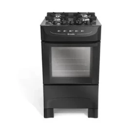 Fogão Mueller 4 Bocas Com Mesa De Vidro Preto MFV4BB Bivolt