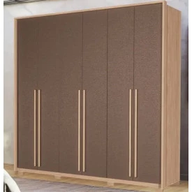 GUARDA ROUPA GENOVA 06 PTS WOOD/TERRACOTA SANTOS ANDIRA