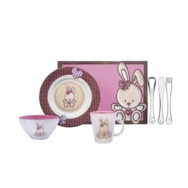 JG.PORCELANA/ACO INOX 5PCS.LE PETIT INFANTIL TRAMONTINA ROSA