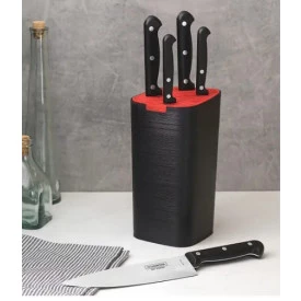 JOGO DE FACAS 6 PCS ULTRACORTE PRETO COM SUPORTE EM POLIPROPILENO TRAMONTINA