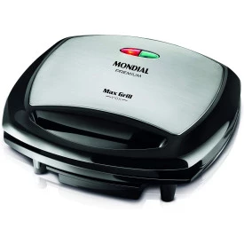 Max Grill, Mondial, Preto/Inox, 1200W, 110V - G-07