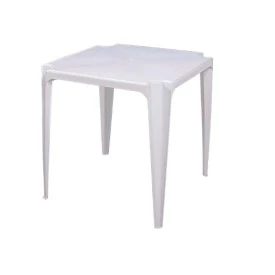 MESA PLASTICA BRANCA BRILHO 70X70 BELA VISTA - MOR