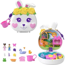 Playset Polly Pocket - Coelhinho do Jardim de Flores HKV36 Mattel