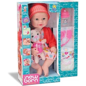 BONECA DIVER NEW BORN UNIQUE COLLECTION BODY LARANJA 8203 DIVERTOYS