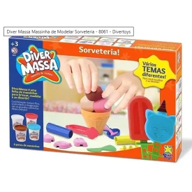 MASSINHA MASSA SORVETERIA MASSA DE MODELAR C/ACESSORIOS 8061 DIVERTOYS