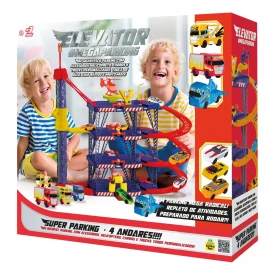 CARRINHOS COM ELEVATOR MEGA PARKING 1302 SAMBA TOYS