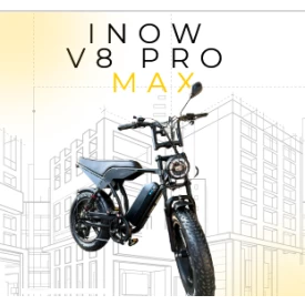 BICICLETA ELETRICA V8 MAX 1000W 52V INOW